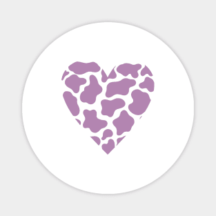 Cow Print Purple Heart Design Magnet